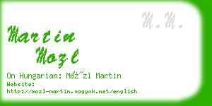 martin mozl business card